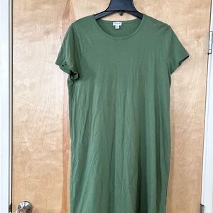 J. Crew Olive Green T-Shirt Dress
